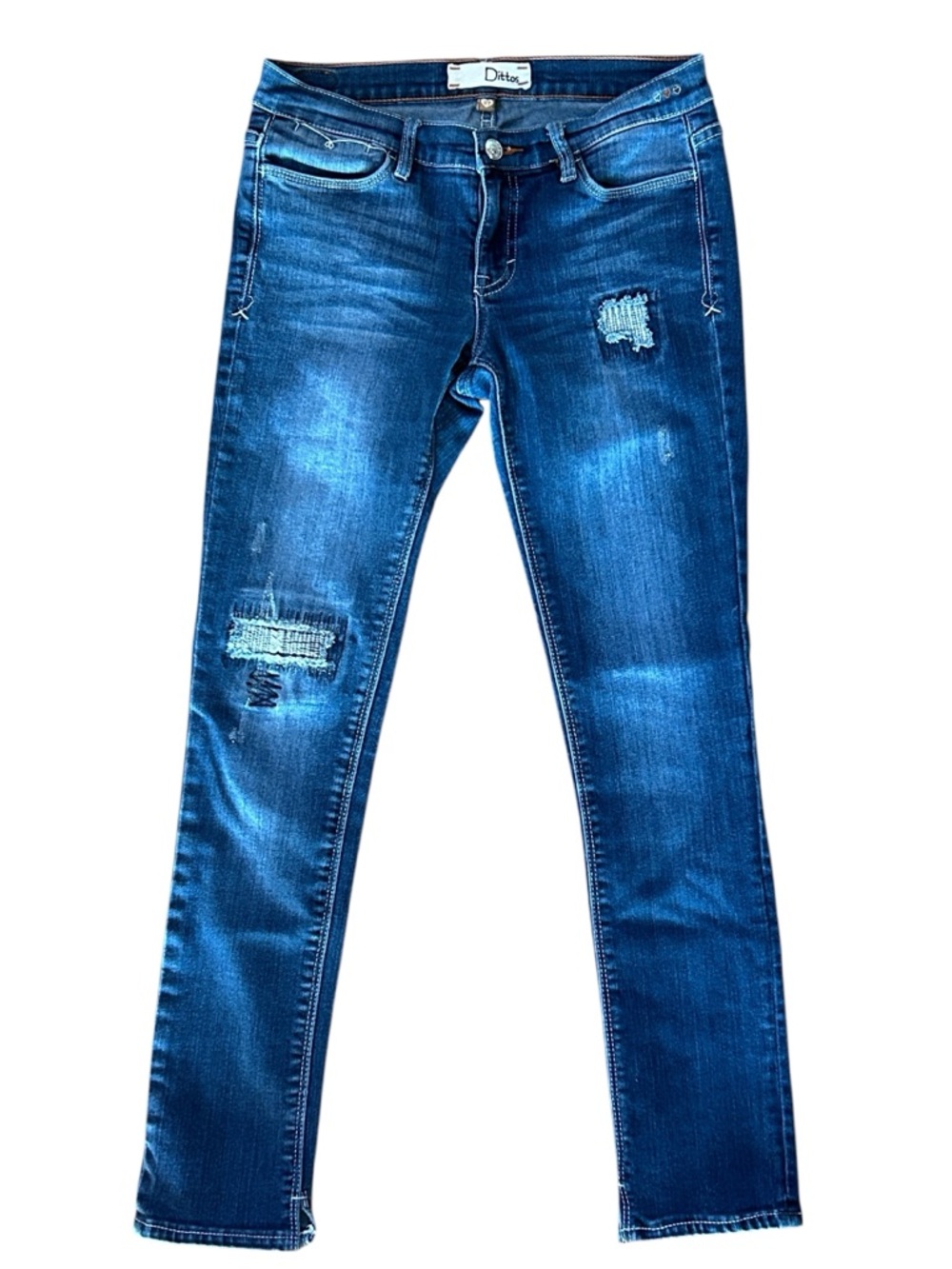 Dittos Distressed Skinny Ankle Jeans